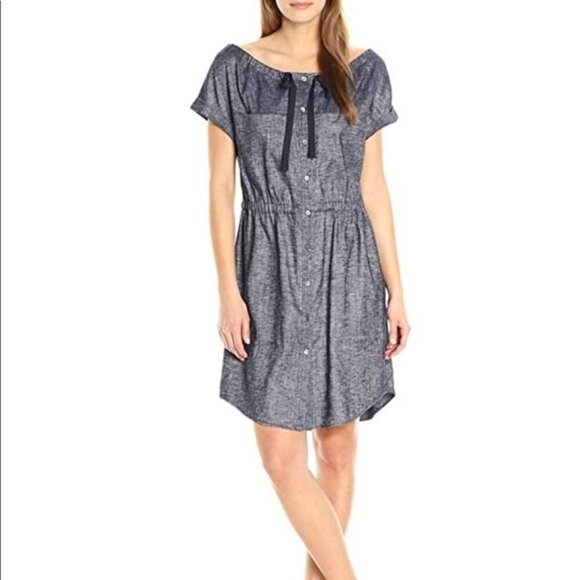 NWT Theory Laela Tierra Chambray Dress Sz. 6 - Picture 2 of 3